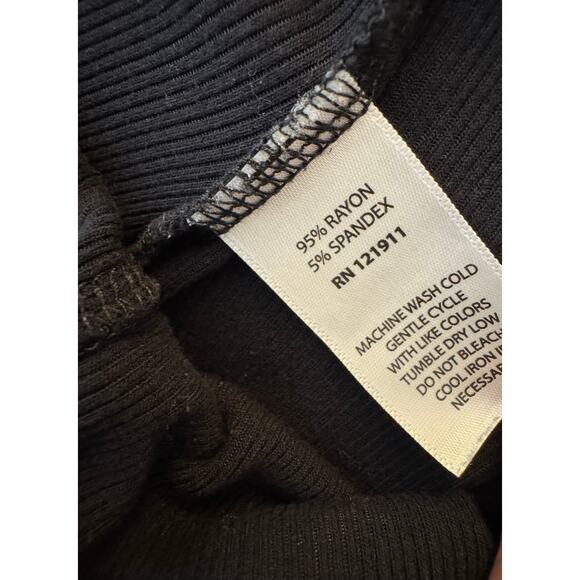 LNA Kismet Black Rib Split Hem Pant XS - Picture 9 of 9